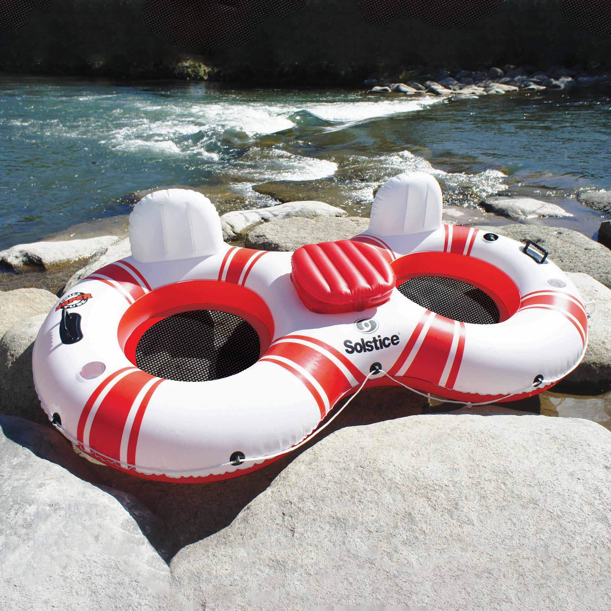 Swimline 88" Super Chill Swimming Pool Duo Inner Tube with Cooler